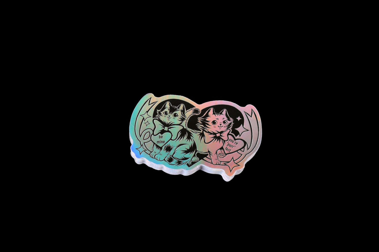 Sweetheart Kitties Holo Sticker
