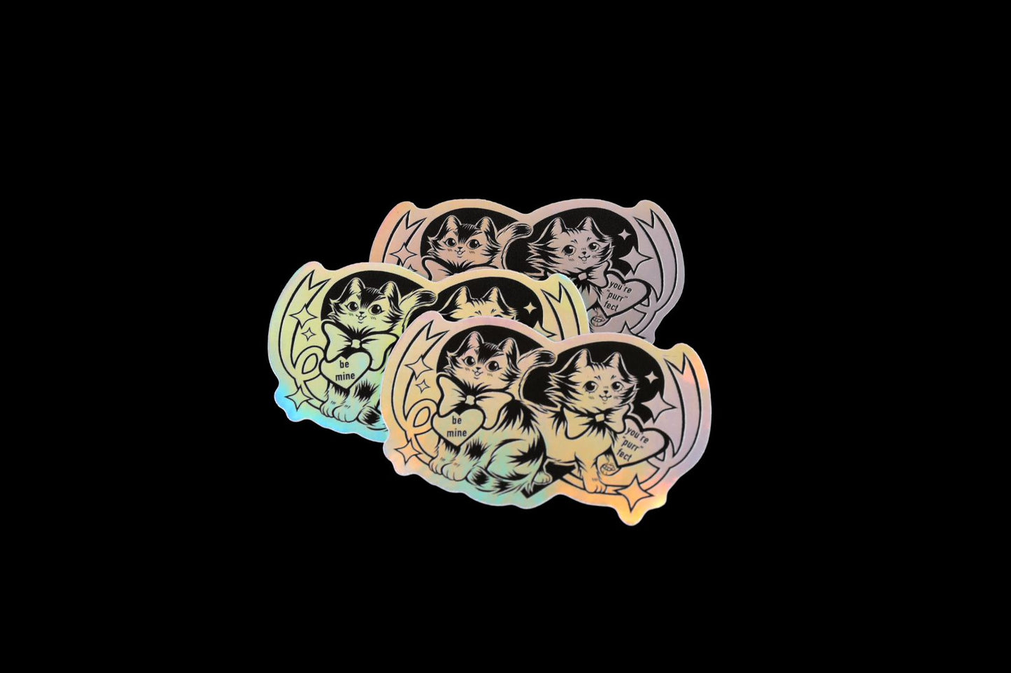 Sweetheart Kitties Holo Sticker