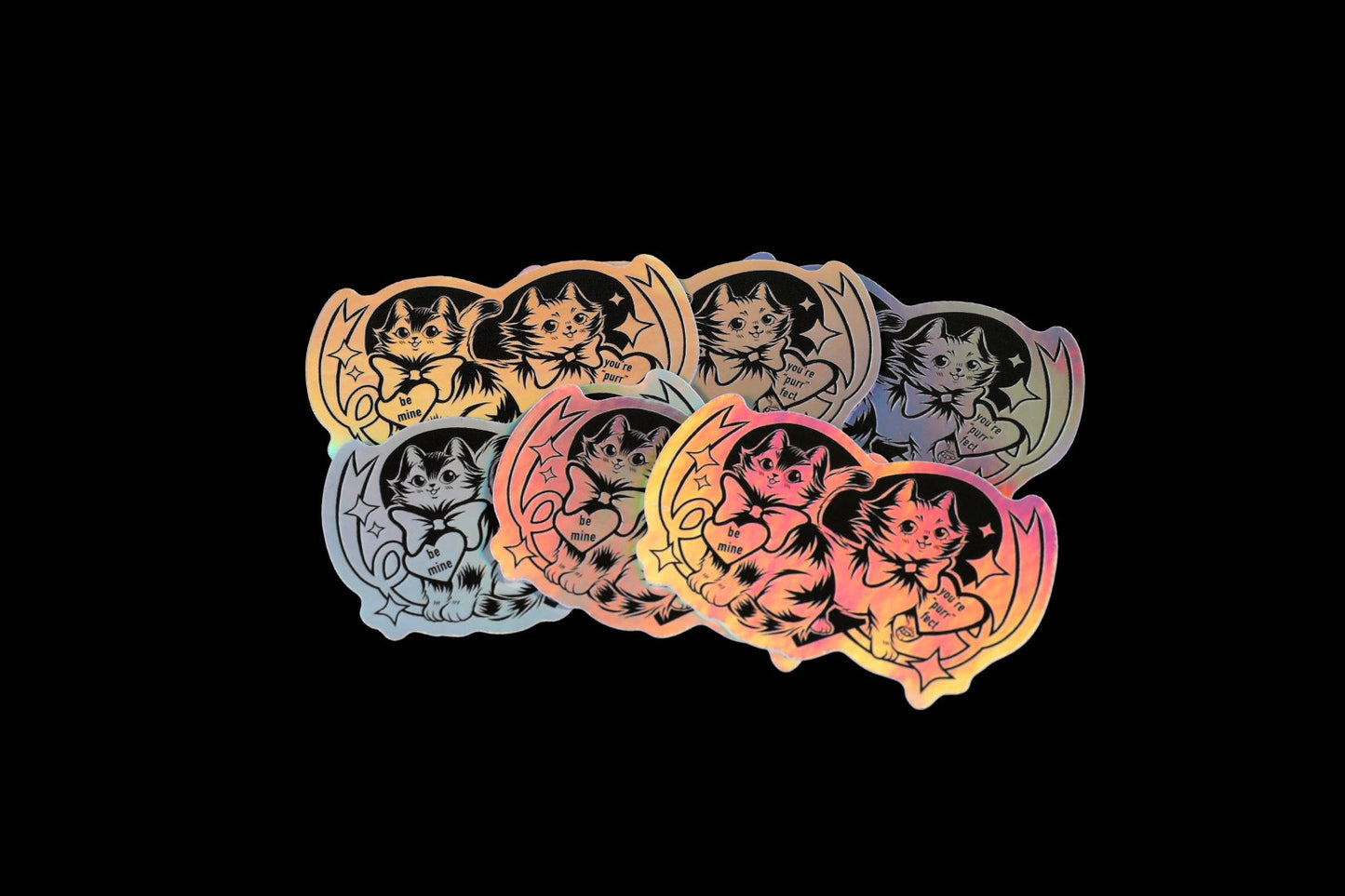 Sweetheart Kitties Holo Sticker