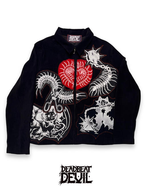 All Over Patchwork Black Jacket