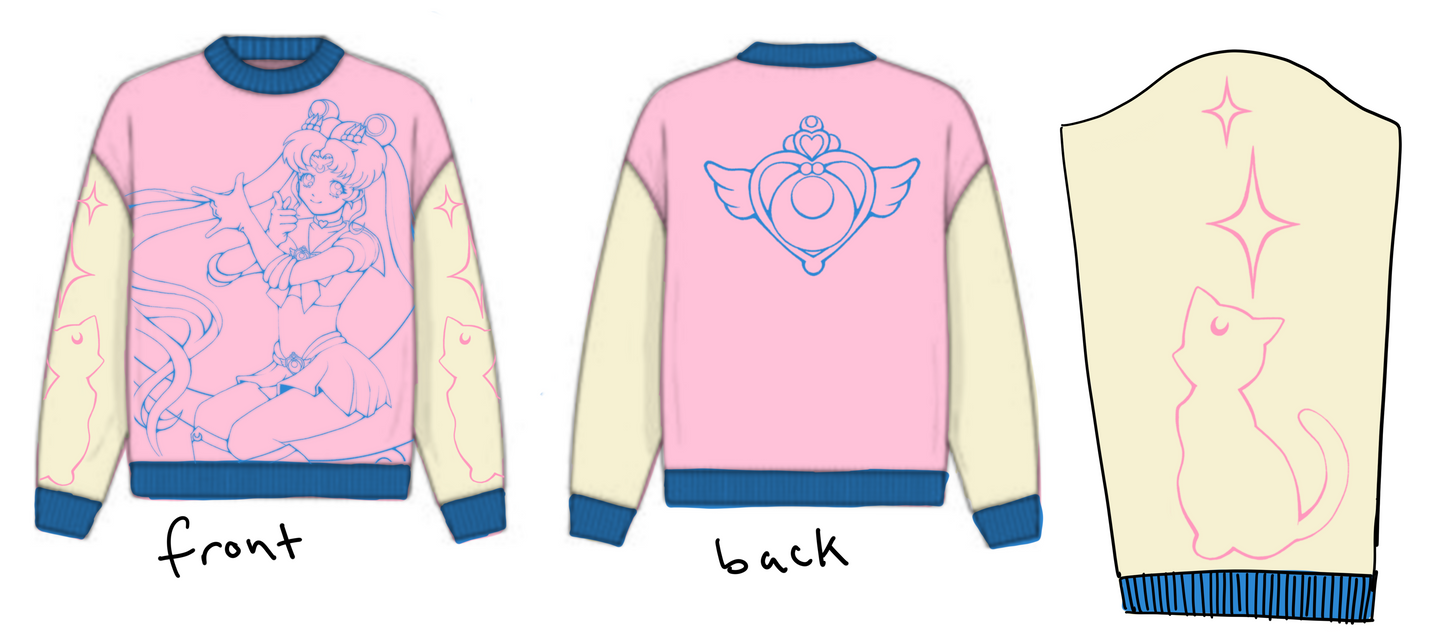 Magical Girl Sweater Pastel Color block Edition
