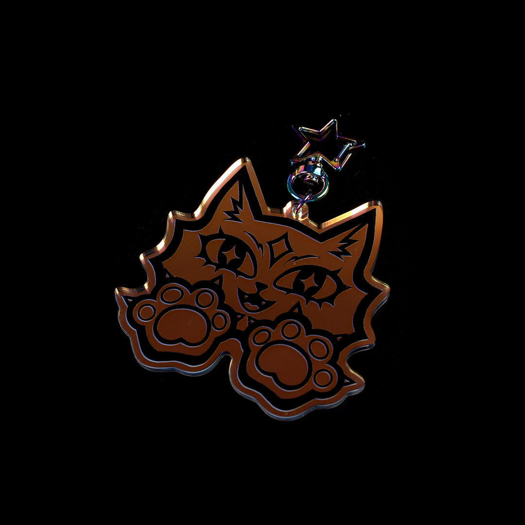 Rainbow Kitty Acrylic Charm Keychain