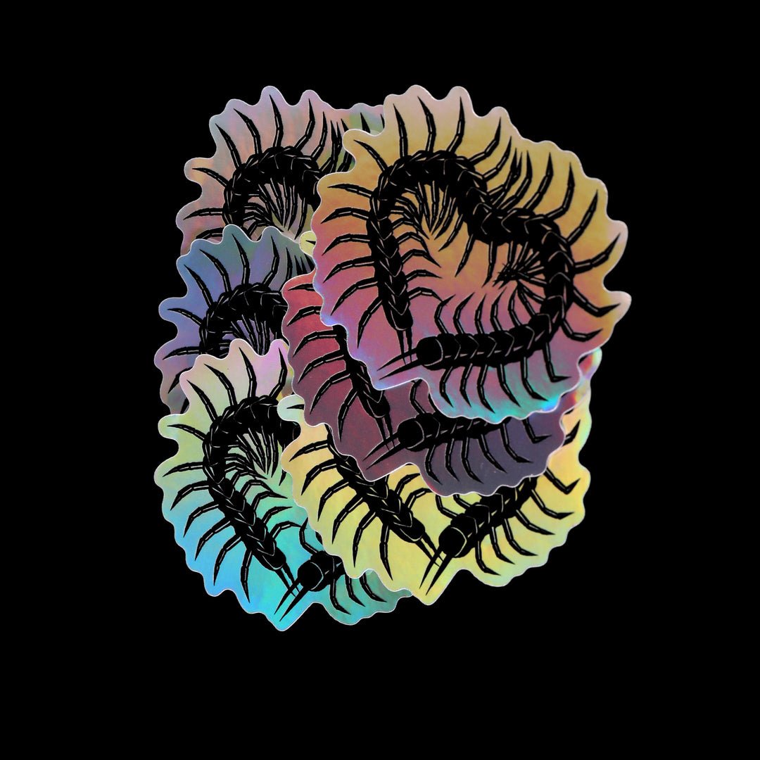 Centipede Heart Holographic Sticker