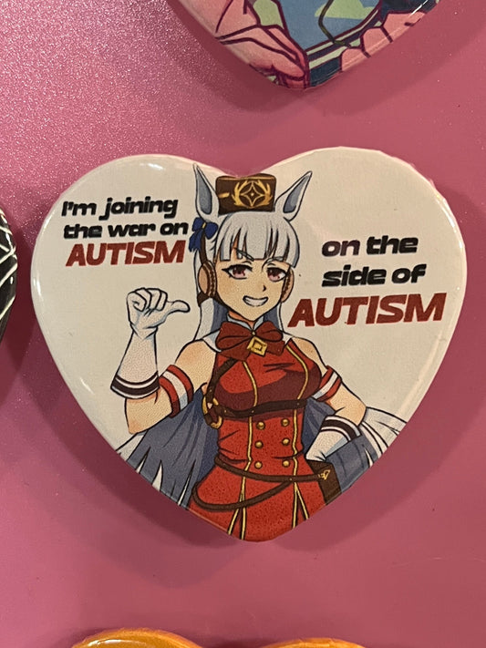 Golshi Uma heart shaped button pin