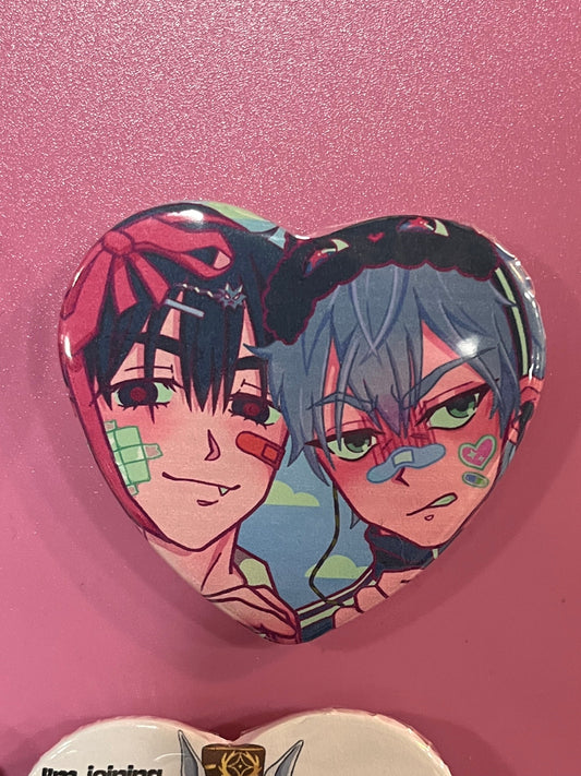 Ivan Till heart shaped button pin