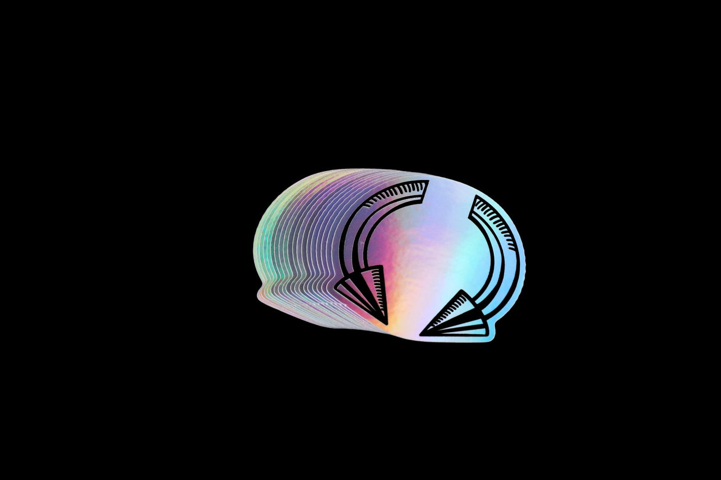 Circular Barbell Holo Sticker