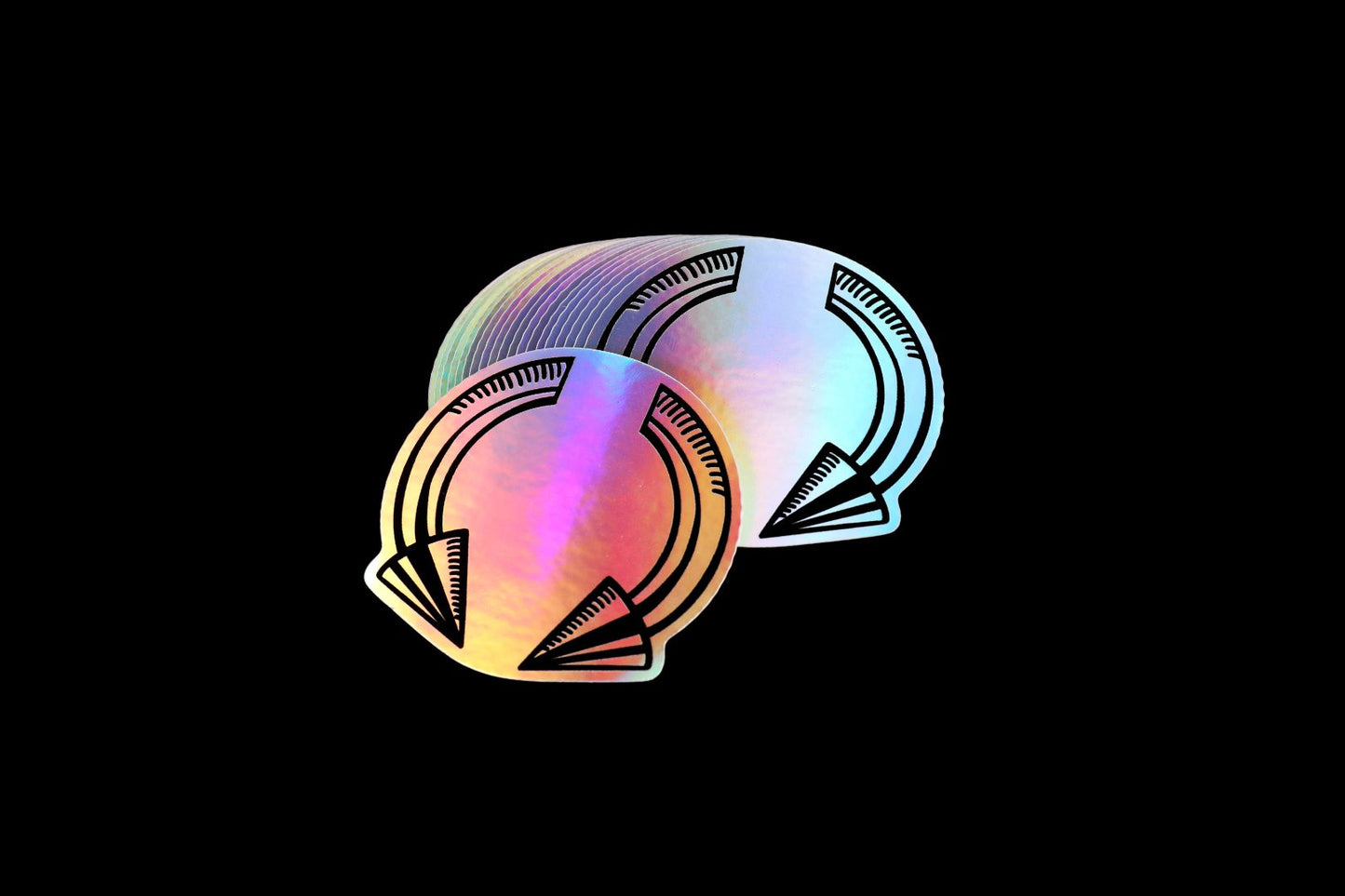 Circular Barbell Holo Sticker