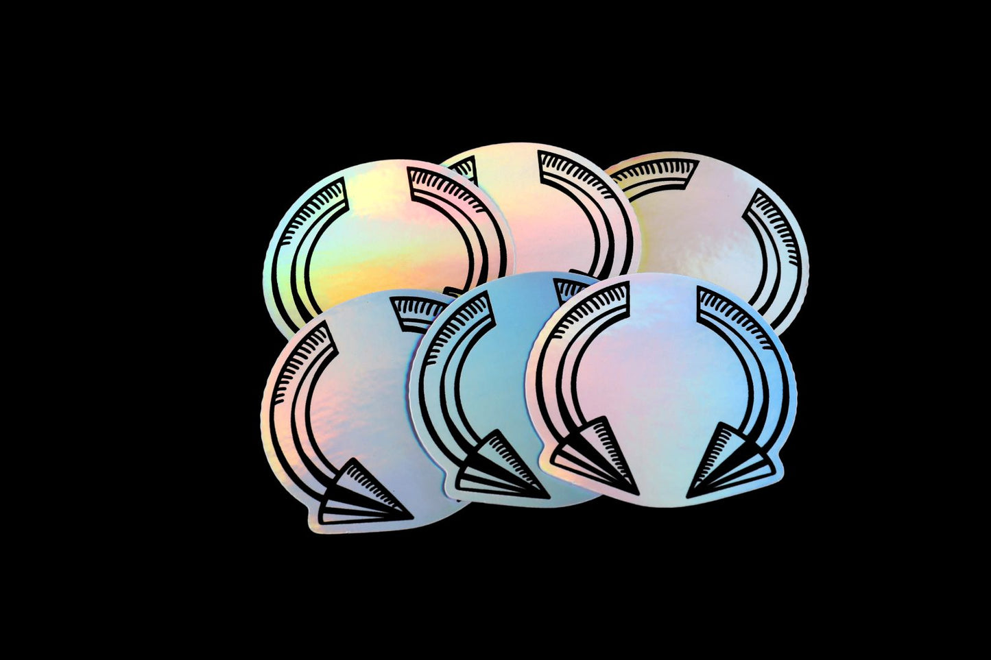 Circular Barbell Holo Sticker