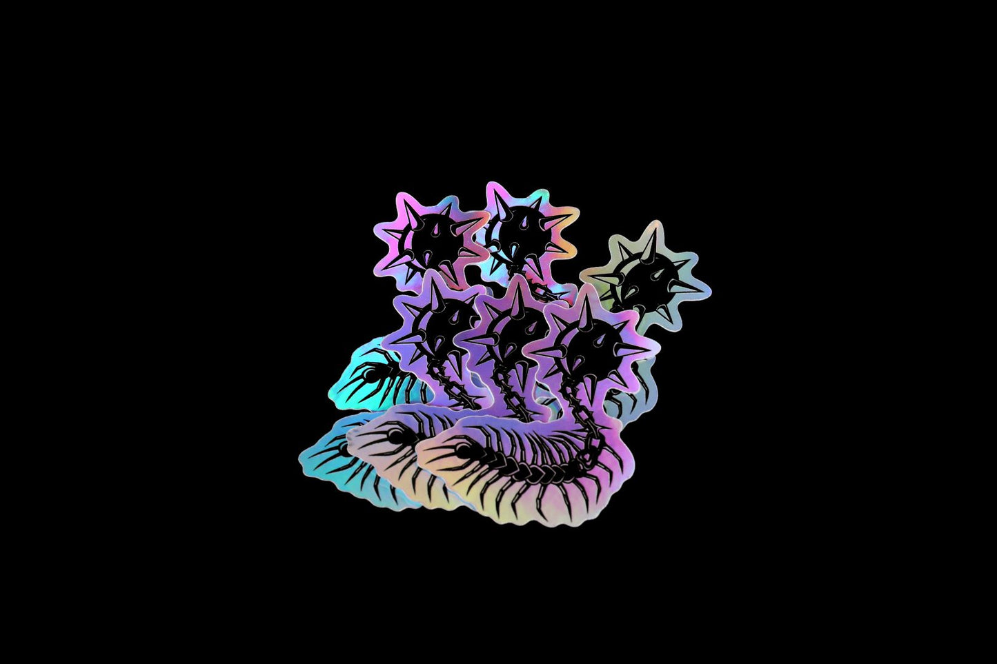 Centipede Mace Holo Sticker