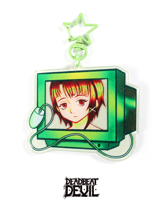 Glow in the Dark Lain Computer Keychain