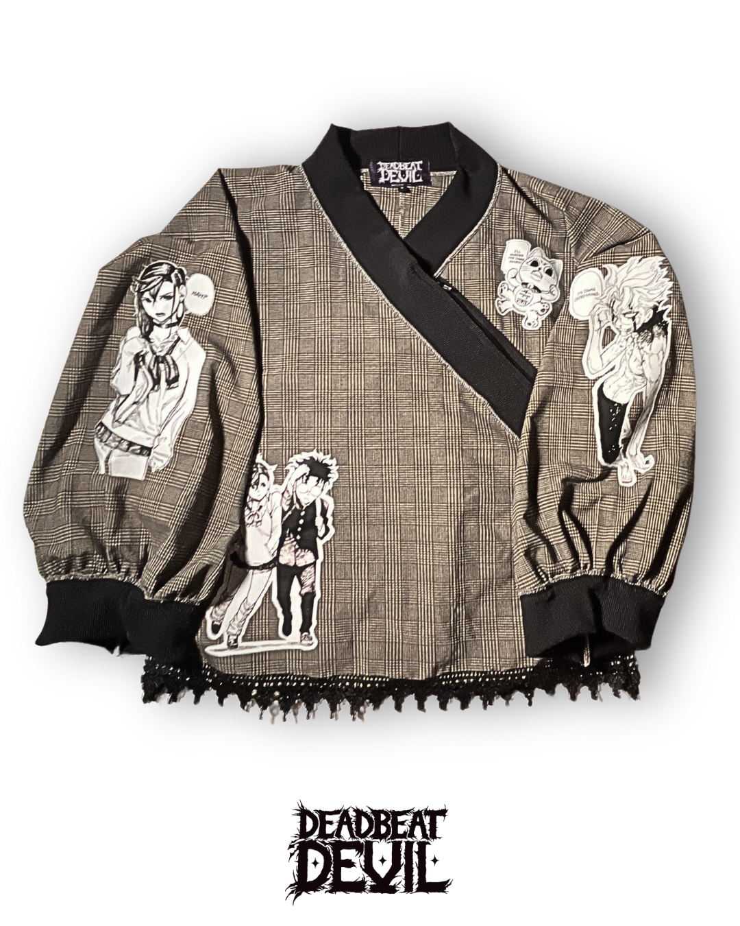 Momo and Okarun Zip Up Aoqun Hanfu Inspired Top