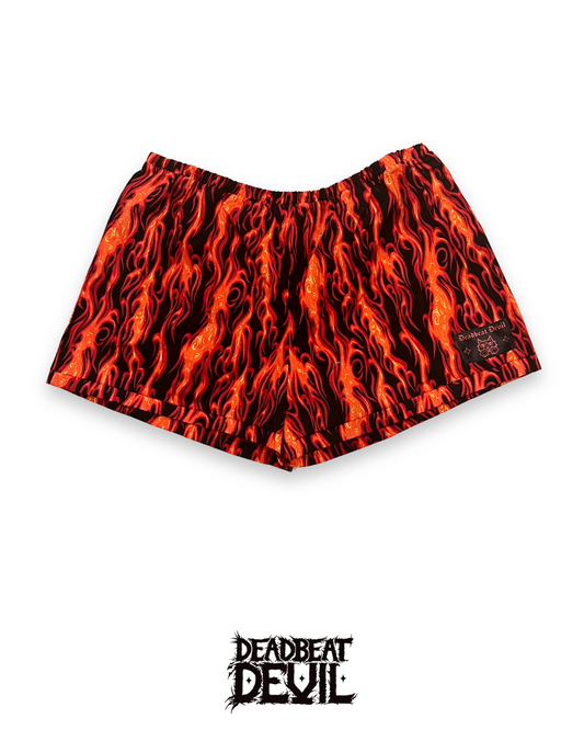 Flame Pattern Shorts