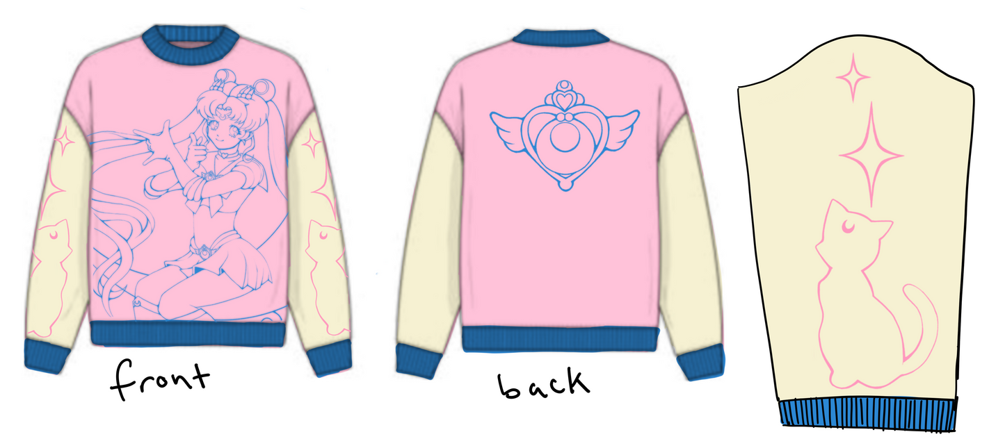 (PREORDER: IN PRODUCTION) Magical Girl Sweater Pastel Color block Edition