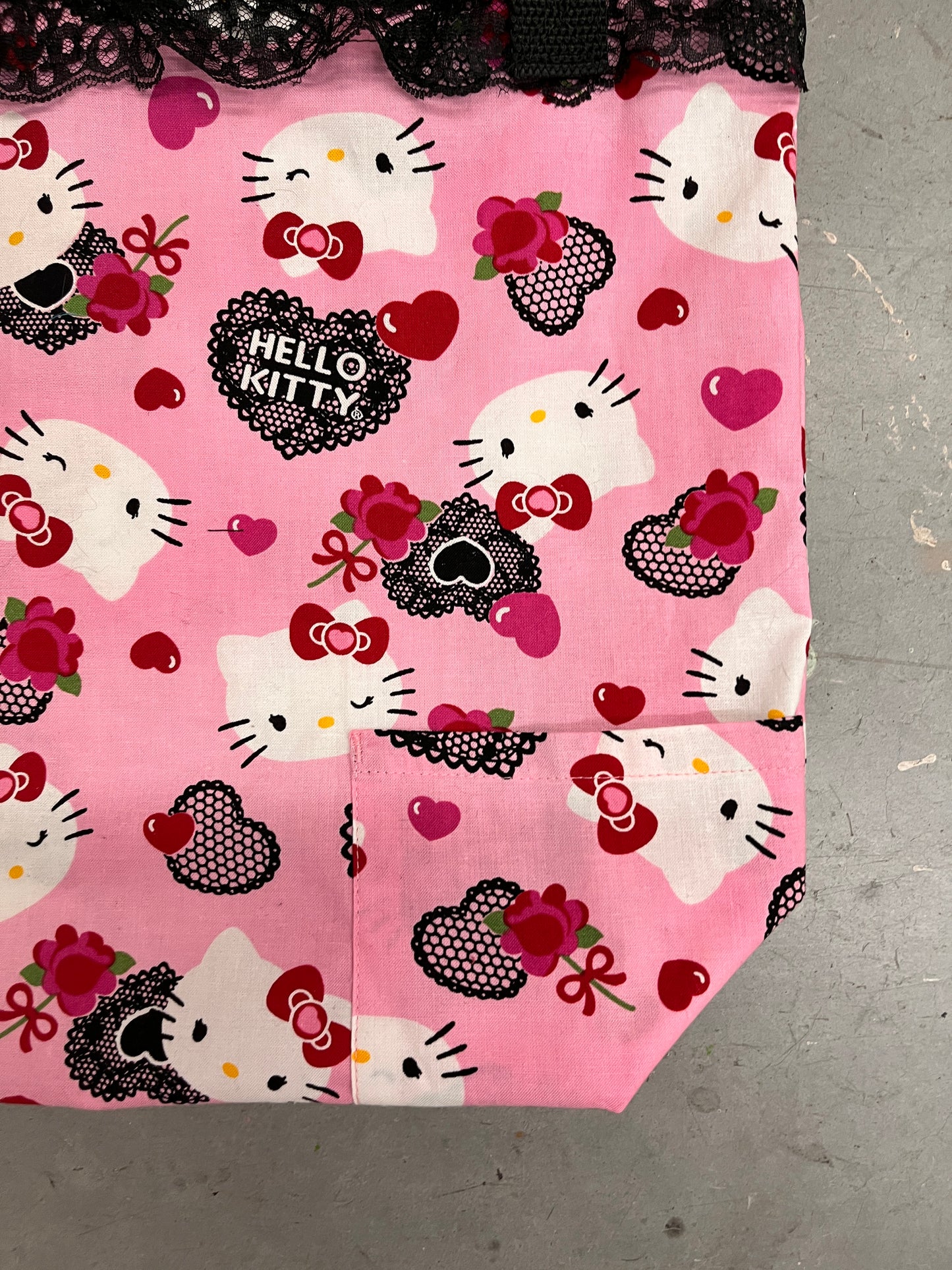 Hello Kitty Tote Bag with Lace Accents