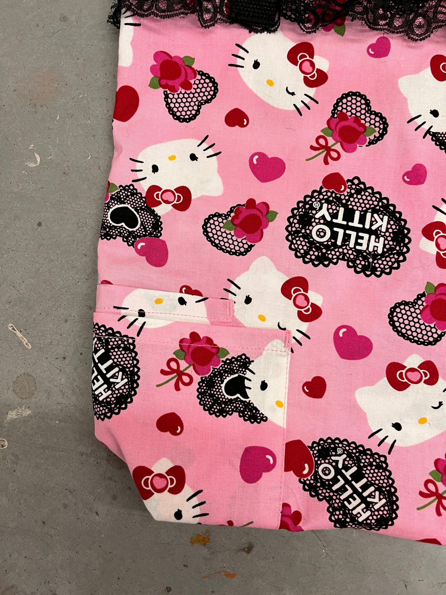 Hello Kitty Tote Bag with Lace Accents