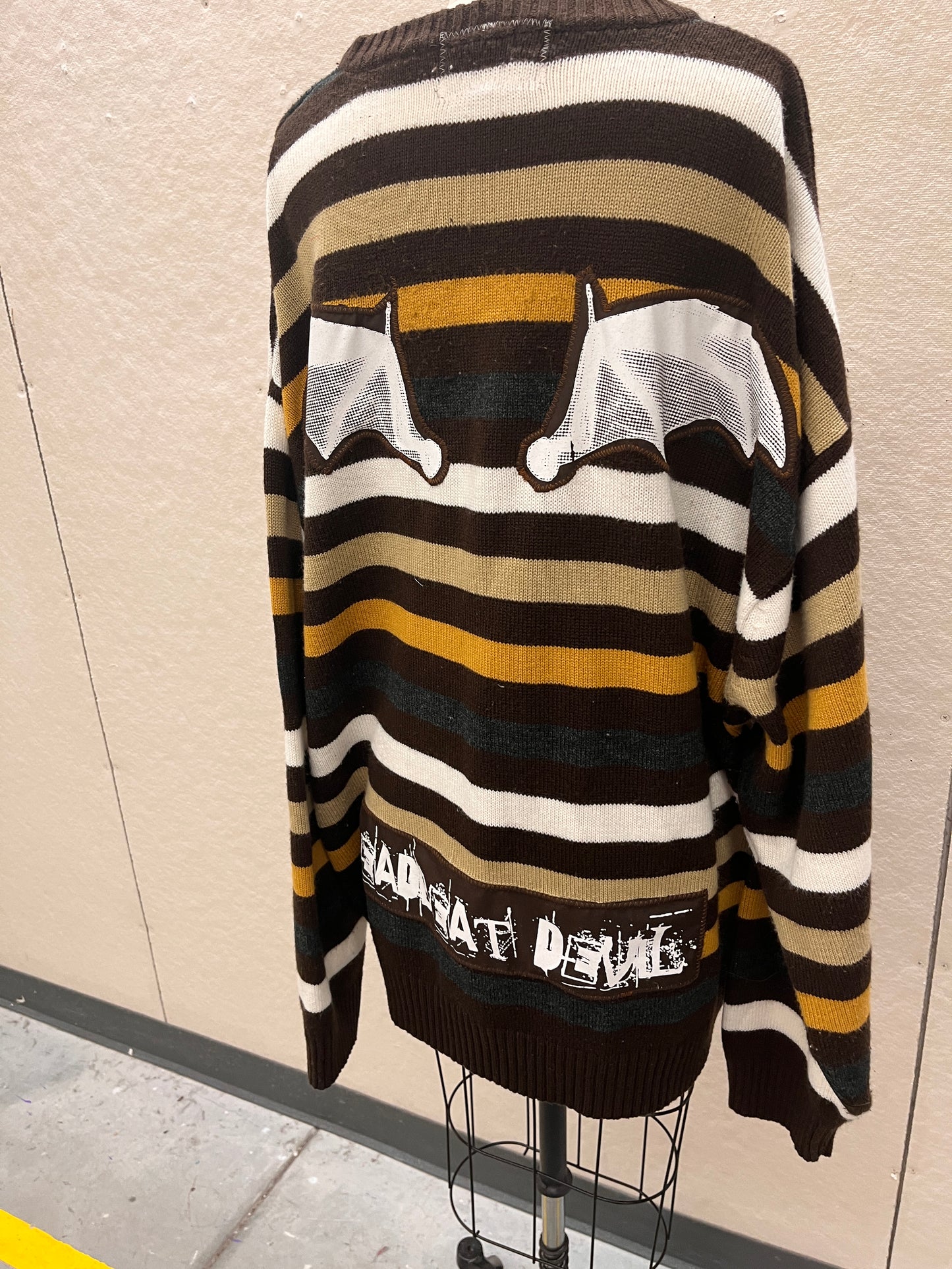 Industry Plant Brown Striped Sweater