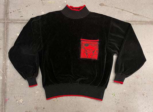 Chainsaw Black and Red Sweater