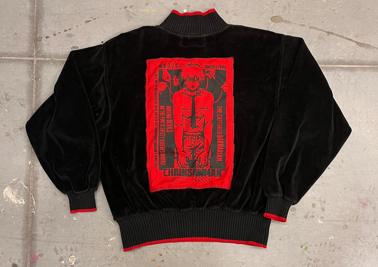 Chainsaw Black and Red Sweater