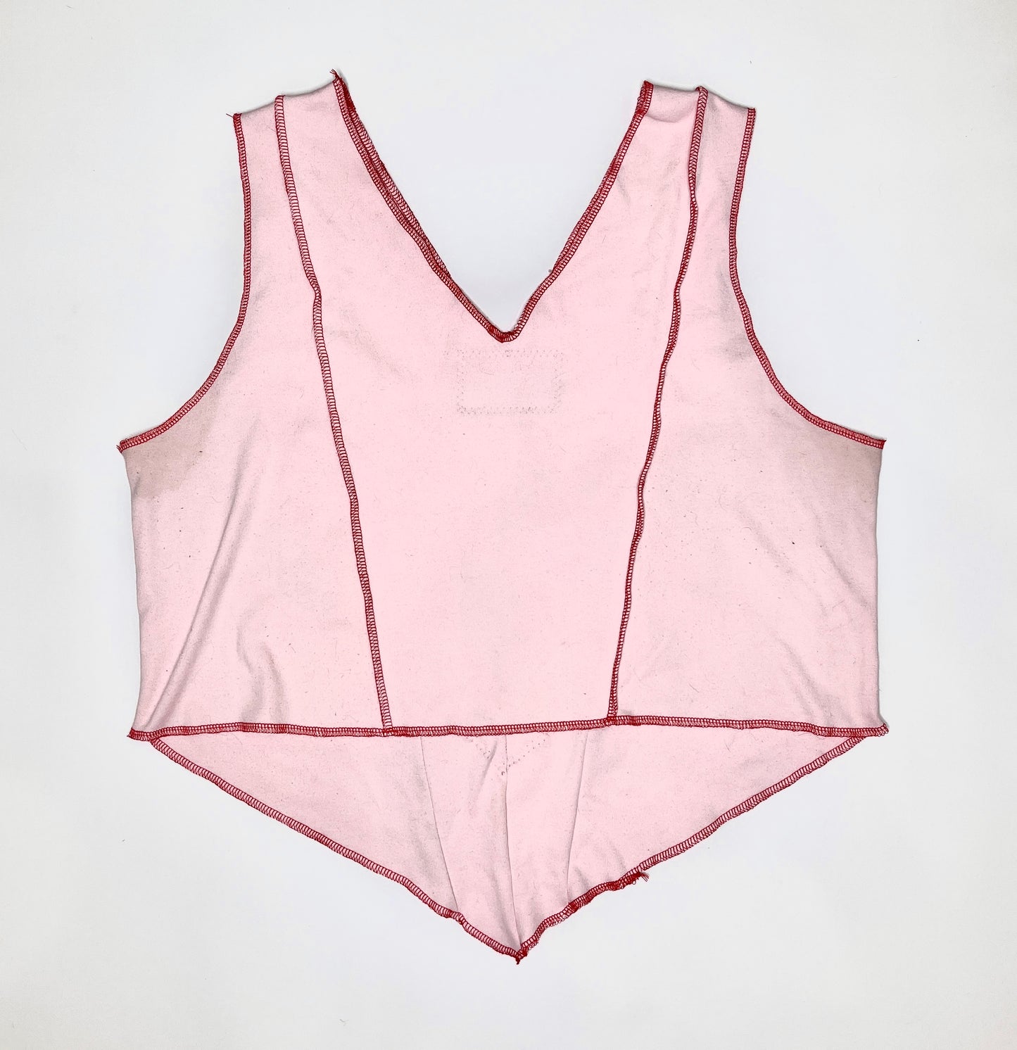 Pastel Pink and Red Corset Cut Top