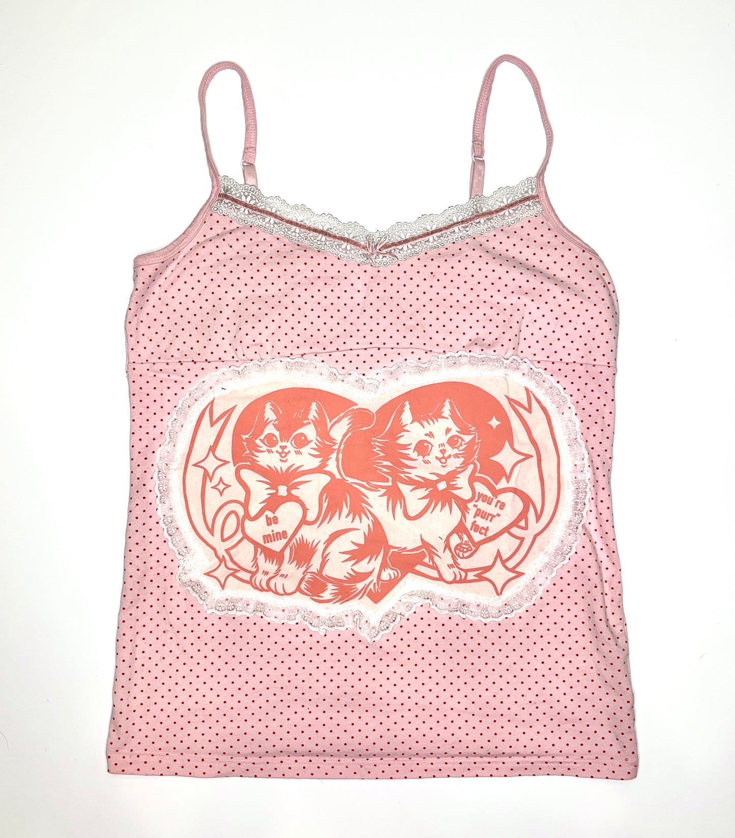 Pastel Pink Kitty Theme Tank Top