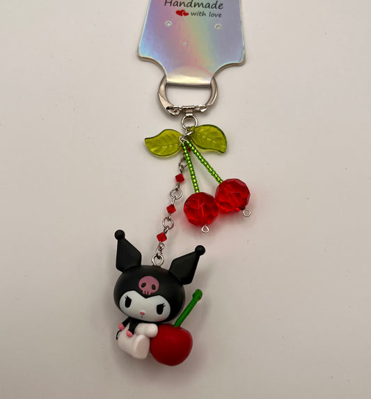 Kuromi Cherry Keychain