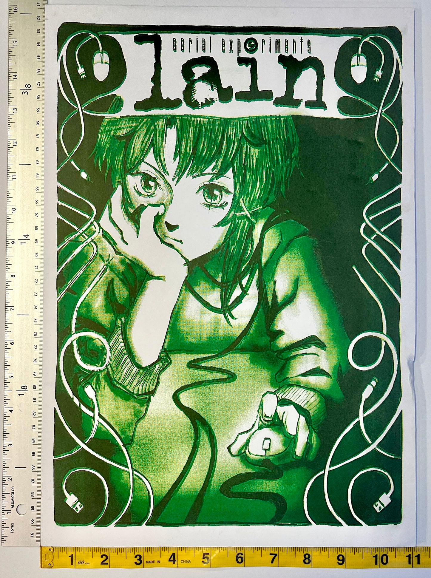 LAIN Risograph Art Print