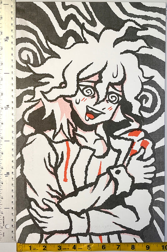 Nagito Komaeda Risograph Art Print