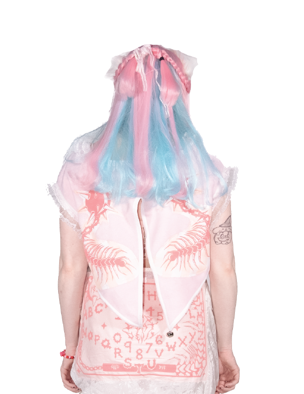 Pastel Pink and White Jester Top