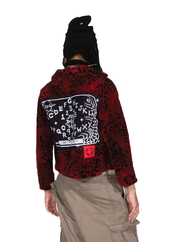 Red and Black Leopard Print Jacket