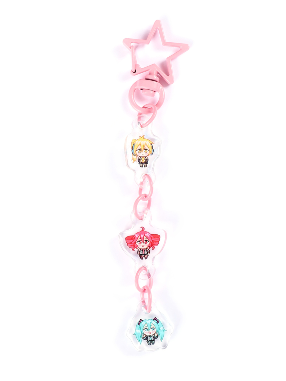 Triple Baka Segmented Acrylic Keychain