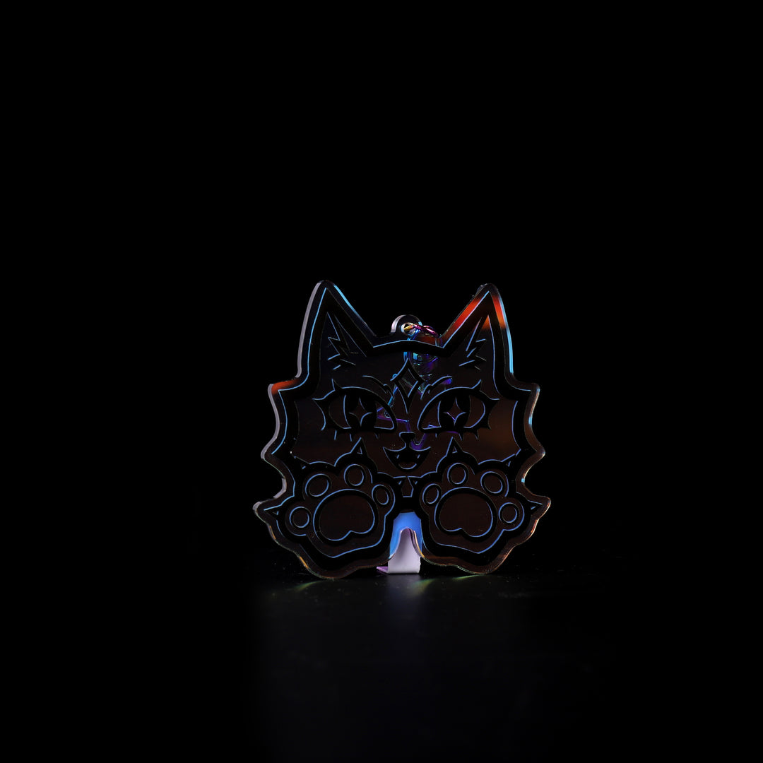 Rainbow Kitty Acrylic Charm Keychain