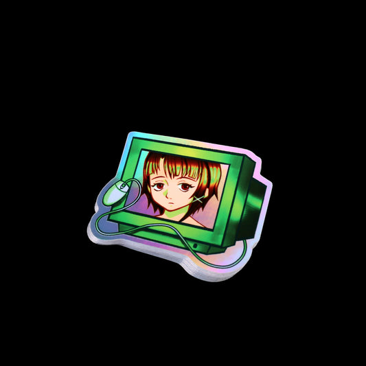 Computer Lain Holographic Sticker