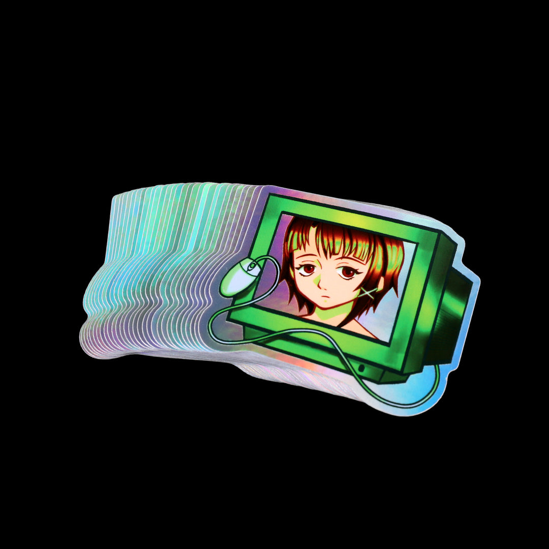 Computer Lain Holographic Sticker