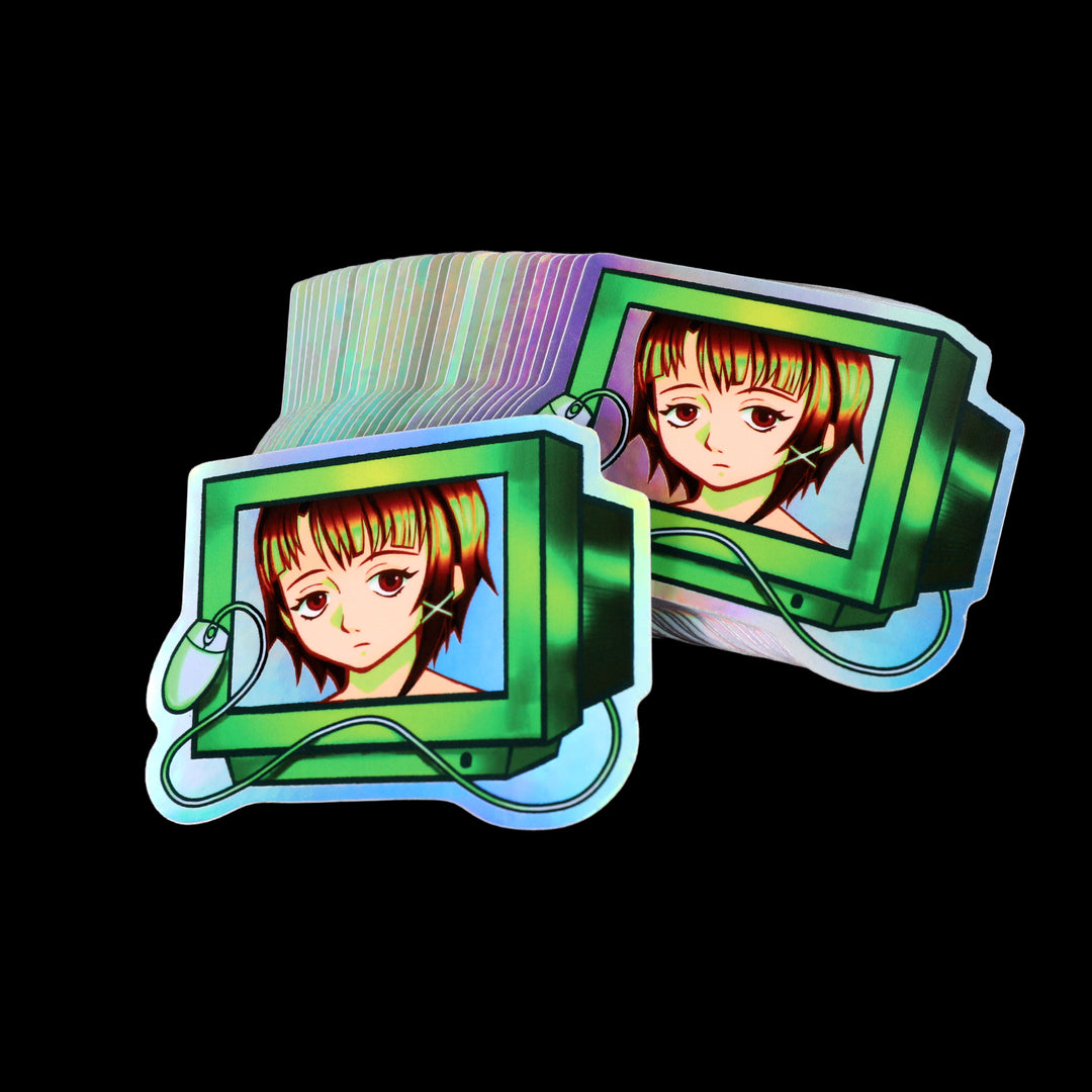 Computer Lain Holographic Sticker