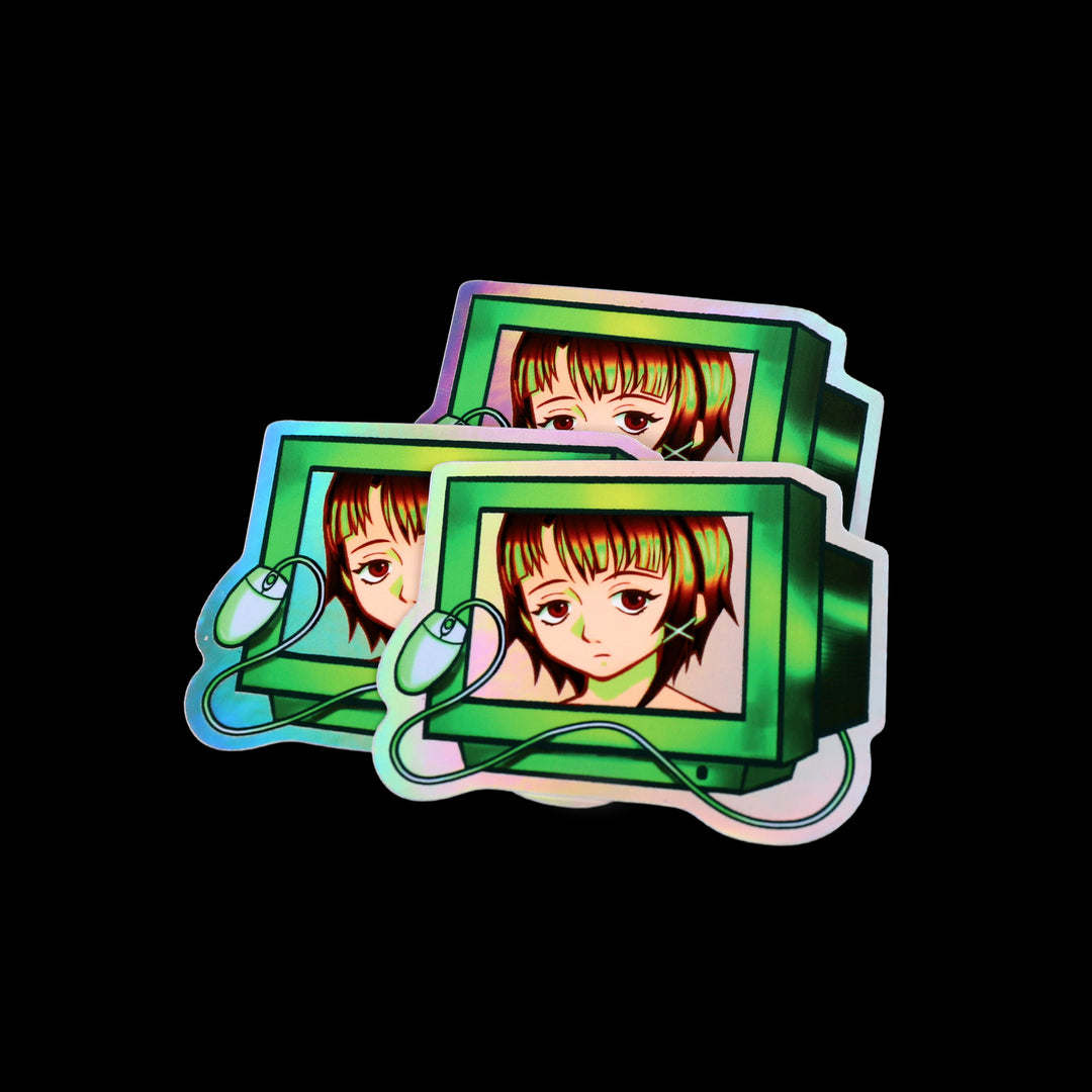 Computer Lain Holographic Sticker