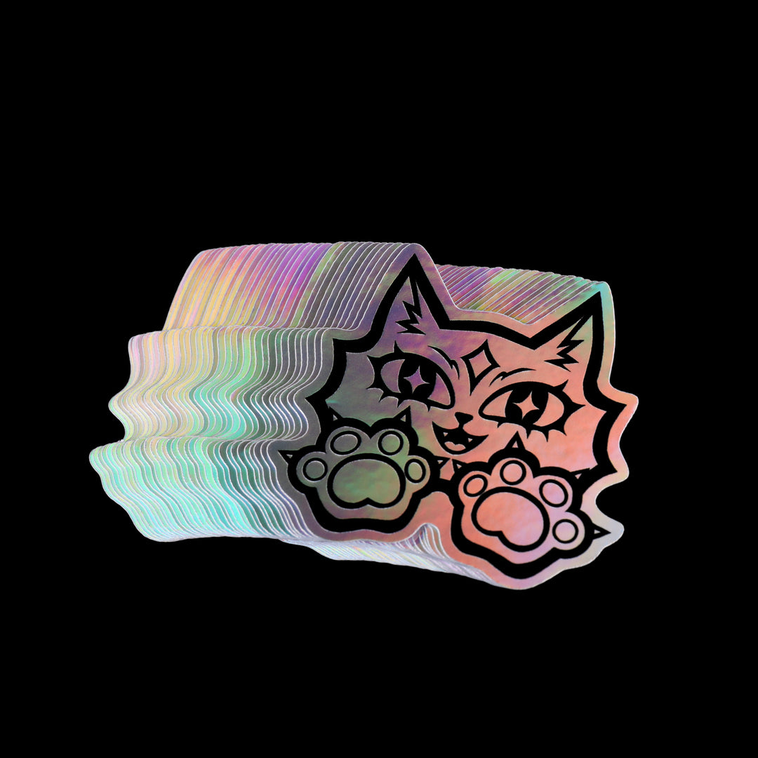 Kitty Logo Holographic Sticker