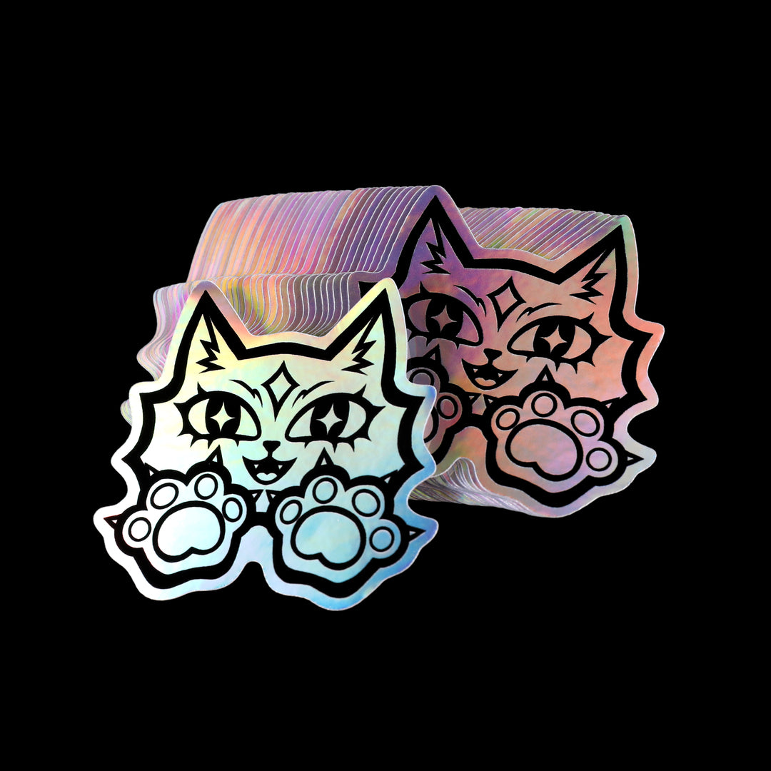 Kitty Logo Holographic Sticker