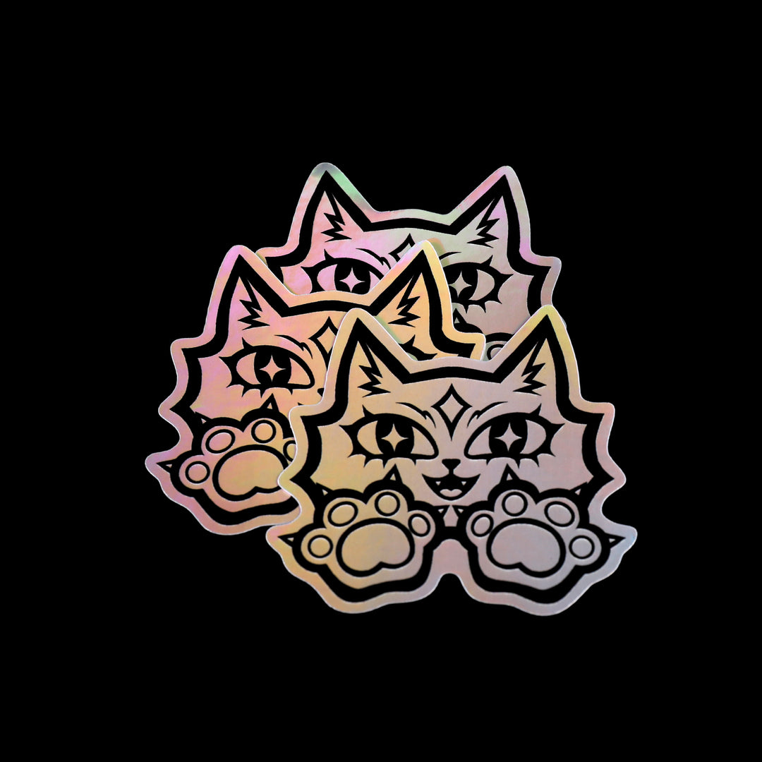 Kitty Logo Holographic Sticker