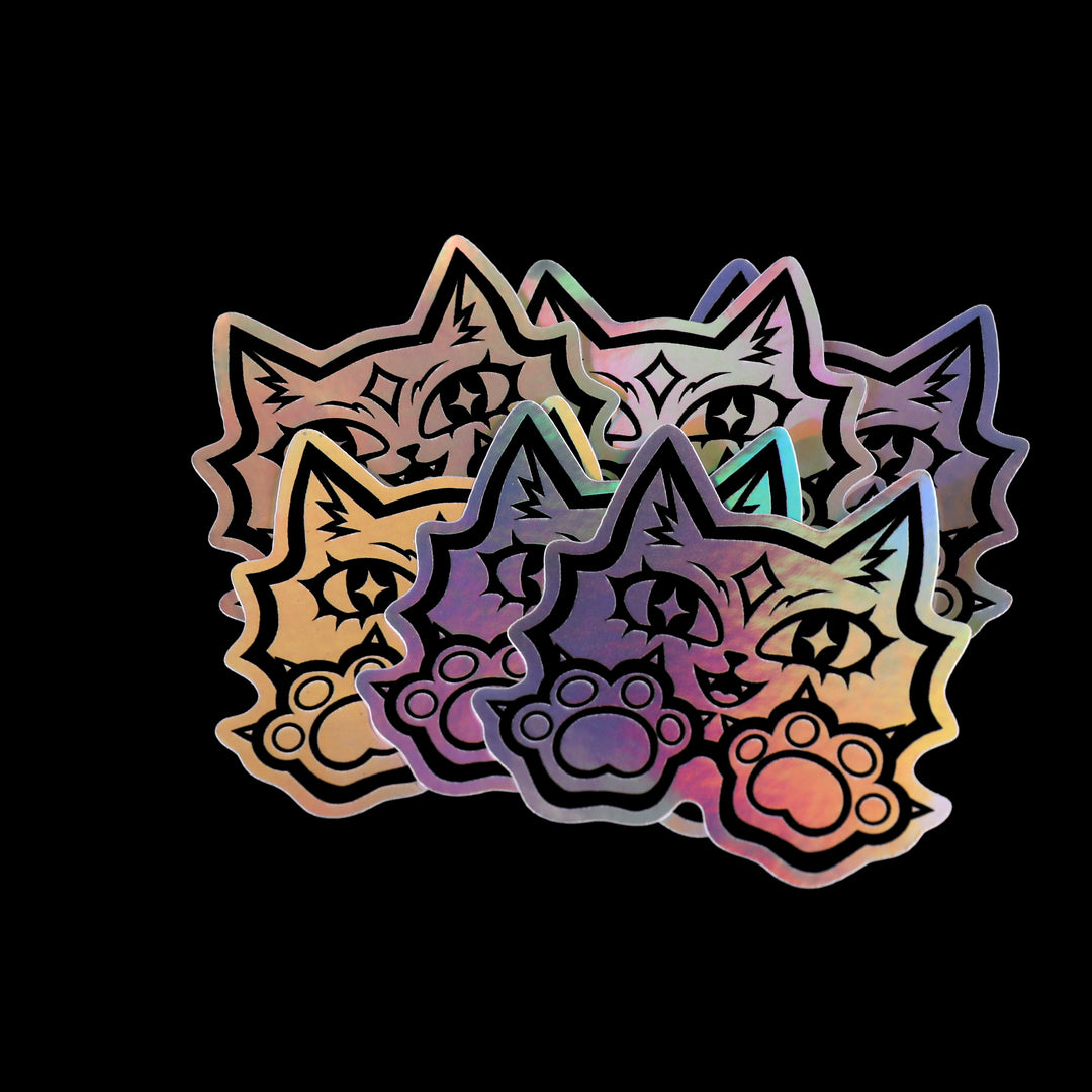 Kitty Logo Holographic Sticker