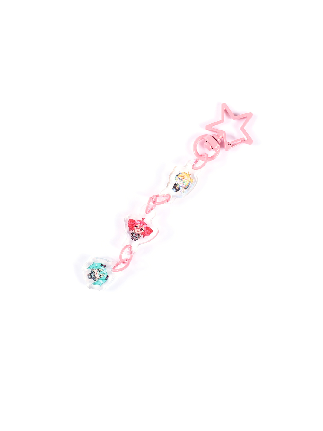 Triple Baka Segmented Acrylic Keychain